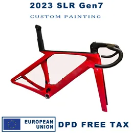 2023 새로운 카본 도로 자전거 프레임 브레이크 브레이크 SLR Gen7 자전거 프레임 디스크 자전거 자전거 프레임 세트 핸들 바 XDB DPD 배송