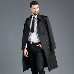 Men's Trench Coats Windbreaker Autumn and Winter Slim Fit Double Breasted Business Leisure Long Coat Guy's Cape 230914
