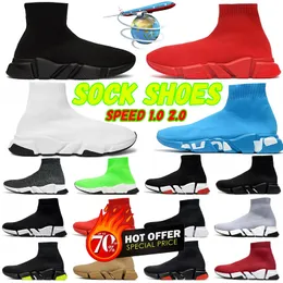 Sock shoes Designer Men Women Casual Shoes Womens Speed Trainer Socks boot Runners runner sneakers 1.0 Black White Sport Outdoor ventilate