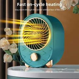 Hemvärmare PTC Ceramic Heat Electric Fan Heater Home Desktop Portable Electric Heater Mini Office Warm Air Heater Overhett Protection HKD230904