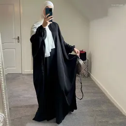 Roupas étnicas Ramadan Eid Com Capuz Abaya Mulheres Oração Vestuário Muçulmano Jilbab Solto Vestido Longo Abayas Dubai Turquia Roupas Islâmicas