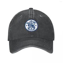 Ball Caps Smith & Wesson American Gunmaker Guns Baseball Vintage Distressed Denim Snapback Hat Travel Unstructured Soft