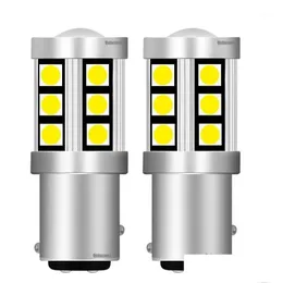 車の緊急照明2PCS 1157 P21/4W BAY15D 15 SMD 3030 LEDテールランプターンシグナルモーターブレーキランニングライトレッドホワイトドロDhlzu