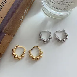 Boucles d'oreilles pendantes mode coréenne Simple or/argent polyvalent géométrique perle tempérament pour femmes bijoux cadeaux de fête de mariage