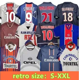 Okocha Retro Soccer Jersey 93 94 95 96 Leroy Adailton 98 99 00 01 02 03 90 92 Classic Rai Anelka Ibrahimovic Camisas de Futebol Ronaldinho Simone S