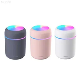 Luftfuktare Creative LED Colorful Cup fuktare USB Home Car Mini Fuktare för sovrum L230914