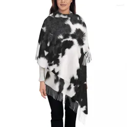 Ethnische Kleidung, individuell bedruckter Schal aus Rindsleder mit Textur, für Damen und Herren, Winter, warme Schals, Schals aus Tierfell, Wraps