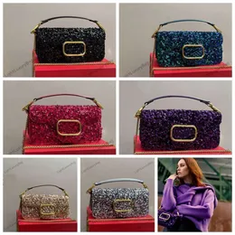 Bolso Baguette de hombro de diseñador para mujer, bolsos cruzados de moda de lujo de alta calidad, bolsos con lentejuelas, nuevos bolsos para mujer, bolsos ostentosos, monederos 231009