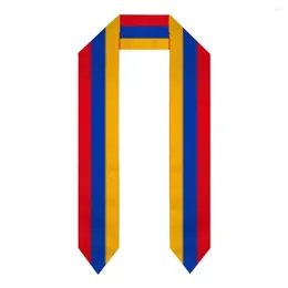 Scarves Armenia Flag Scarf Top Print Graduation Sash Stole International Study Abroad Adult Unisex Party Accessory264N