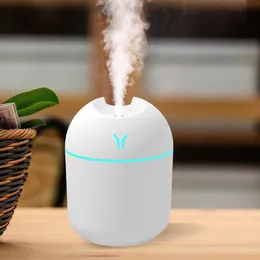 Luftfuktare 250 ml USB mini luftfuktare arome eterisk olja diffusor för hembil ultrasonic mute mist maker diffusor med LED -färglampa L230914