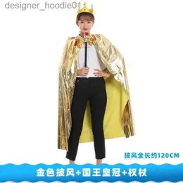 Women's Cape Halloween Clothing Cosplay Cloak Cape Children's Adult Performance Service Princess King Crown Performance Clothes L230914