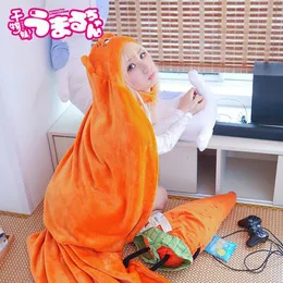 Temadräkt hög kvalitet himouto umaruchan mantel anime umaru chan doma umaru cosplay kostym flanels mantlar filt mjuk cap hoodie 230912