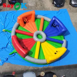 Riesiges aufblasbares Hungry Bouncy Game, interaktives Jumper-Spiel mit Luftventilator, Teambuilding-Party-Promotion, 8 x 8 m