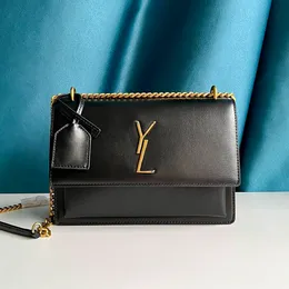 Klassisk messenger woc sunset crossbody designer väskor spegel kvalitet kvinnor mens kuvert läder kedja väska lyx tote handväska axel koppling klaff pochette väska