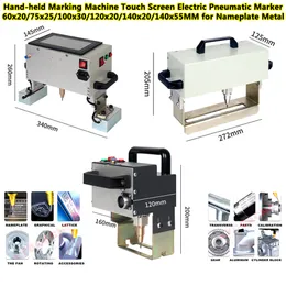 140x55MM 120x20MM Hand-held Portable Marking Machine For Nameplate Metal Parts Touch Screen Electric Pneumatic Engraver Marker