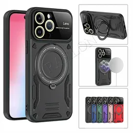Hybrid Shockproof Armor Phone Ring Cover Cover Case Magnetic Eassith مع 360 درجة من أجل iPhone 15 Pro Max Samsung Galaxy S23 Ultra A52 A13 A54 A34 A24 A14 A04