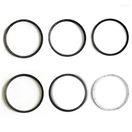 Kits de reparo de relógio mod preto branco capítulo anel de plástico para espadarte MDV-106 107 tamanho interno 32,7 mm peças de ferramentas de caixa