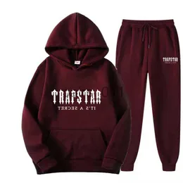 رجال الرجال منسقات الأسواق الرجالية المسارات trapstar tracksuit 2 قطعة مجموعة للجنسين فضفاضة هوديز الصوف من النوع الثقيل بدلة هوديي رياضة الركض مجموعات قماش القماش