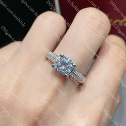 Designer Diamant Ring Hohe Qualität 925 Silber 2 CT Ring Luxus Frauen Hochzeit Ringe Schmuck Dame Weihnachtsgeschenk Mit Box