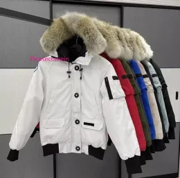 Diseñador canadiense Ropa ajustada de invierno para hombres y mujeres, chaqueta con capucha, chaqueta de plumón, chaqueta de trabajo para parejas, aislamiento de plumón de ganso y protección contra el frío