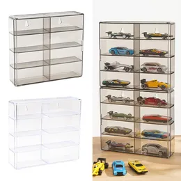 Modello pressofuso 1/64 per ruote Display Box Car Toy Cabinet Rack per ruote Stoccaggio acrilico antipolvere A3S3 230912