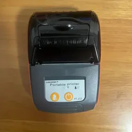 1шт PT210 Портативный мини-принтер чеков, термопринтер чеков для маркировки, хранения, рассылки, штрих-кодов (оранжевый)