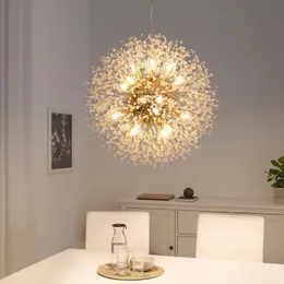 New Modern Crystal Dandelion Chandelier Lighting Pendant Light for Living Room Dining Room Home Decoration Led Ceiling Lamp 2023