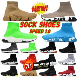 2024 Sock Designer Women Men Nasual Shoes Womens Speed ​​Trainer Socks Sepeds Seeds Shoe Runner Sneakers 1.0 Triple Black White