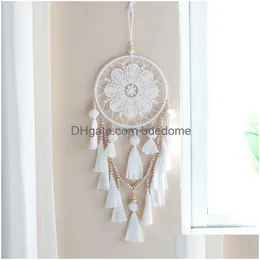 Nyhetsartiklar Wood Bead Tassel Sunflower Pendant Hanging For Home Window Decor Wind Chimes Wall Car Drop Delivery Garden Dhaqw