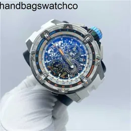 Orologi RicharMilles Movimento meccanico meccanico di lusso Quadrante in ceramica Cinturino in caucciù Rm60-01 Voiles De Saint Barth Quadrante traforato da 50 mm Usato HBVW