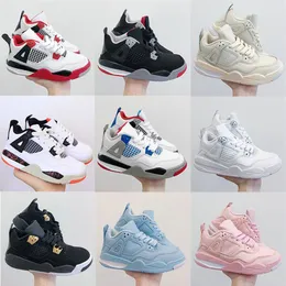 2023 Jumpman Kids 4s Kids Basketball shoes 4 Retro Infant Boy Girl Toddlers Fashion Baby Trainers Children footwearEur 26-35245S