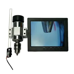 Cnc profissional universal mini sistema de câmera ccd 1/3 pal 800tvl com 8 Polegada bnc monitor adaptador dc ccd profissional braçadeira gabarito