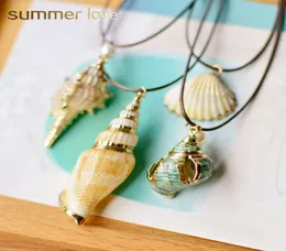 2019 mode Sommer Einfache Natürliche Seestern Muschel Muschel Anhänger Halskette Seil Kette Shell Halsketten strand Schmuck für Frauen Lad2970991
