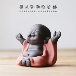 Tea Pets Yixing Purple Sand Little Monk Haharvard Like Boutique Pet Set Gioca ad artefatto Decorazione per la casa Ornamenti cinesi