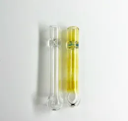 Pyrex Glass Oil Burner Pipe Rökningstillbehör 9cm Clear Transparent Tube Bong