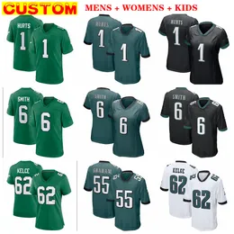 Mens 1 Jalen gör ont Devonta Smith Nolan Football Jerseys Dawkins Womens Kids Graham Swift Goedert Reddick Jason Kelce Mailata Johnson AJ Brown Cox Slay Jr. Cunningham