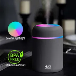 Nawilżacze H2O nawilżacz powietrza 300 ml przenośny mini dyfuzor mini USB z chłodną mgłą do sypialni rośliny samochodów domowych oczyszczacza humificador l230914