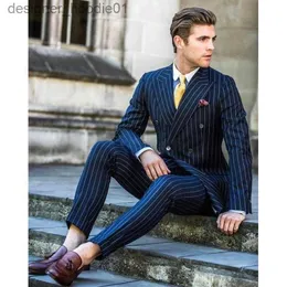 Abiti da uomo Blazer All Loved Doppiopetto Testimoni dello sposo con risvolto a punta Smoking dello sposo Abiti da uomo Matrimonio/Promo/Cena Uomo Blazer (giacca + cravatta + pantaloni) 112 L230914