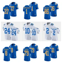 UCLA Bruins futbol forma kolej troy aikman carnell göl greg dulcich jonathan ogden kenny easley dorian thompson-robinson ken norton jr. mavi beyaz boyut s-4xl