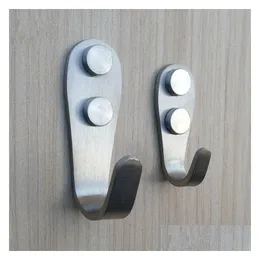 Ganci per accappatoio Accessori per il bagno 2 modelli Porta in acciaio inossidabile Gancio singolo Appendiabiti per guardaroba da cucina Consegna a domicilio all'ingrosso G Dhhsn