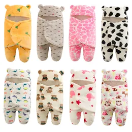 Sleeping Bags Soft born Baby Cartoon Thicken Winter and Autumn Wrap Blankets Envelope Sleepsack 0 9 Months 230914