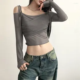 القمصان النسائية عالية الجودة 2023 Wome Street Sluting T-Shirt Female Summer Summer Sexy Crops Tops AdmySuit Fashion Tees Girl Y2K