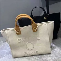 Bolsa de praia de lona de mão feminina de luxo bolsas clássicas grandes mochilas capacidade pequena corrente pacotes grande crossbody 3ja5 iinm code43