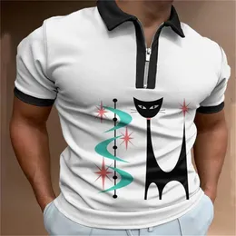 T-shirt fai-da-te 889 Nuova polo da uomo Top estivo Casual Moda ampia stampa 3D collo polo