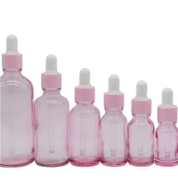 Cam damlalık şişeleri toz halka beyaz örnek özü yağ şişesi kozmetik bölünmüş boş ince seyahat taşınabilir 5ml 10ml 20ml 30ml 50ml 100 SMAP