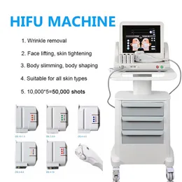 Máquina de aperto de pele hifu, tecnologia de ultrassom focado de alta intensidade, dispositivo de remoção de rugas para uso em spa de rosto e corpo