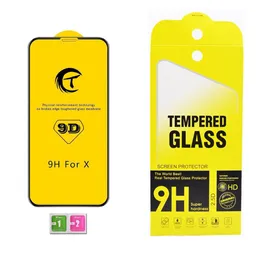 Premium Tempered Glass Screen Protectors For iPhone 15 Pro Max 14 13 12 11 XS XR X 8 7 Samsung S23 S22 S21 Shatterproof 9D Guard Film Explosion Cover Shield With Package