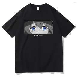 남자 T 셔츠 2023 Mushoku Tensei 셔츠 남자 Harajuku Funny Kawaii Rudeus sylphiette tshirt 유니니스 렉스 애니메이션 만화 고품질 면화 티 S