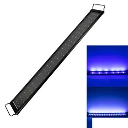 Aquarium Lights Tank Lighting 18W 20W 66Led 78Led 129Led Fl Spectrum Water Grass Lamp 23.6Inch Black Drop Delivery Indoor Dh8En