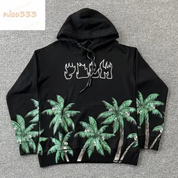 24ss crânio de coco buracos quebrados fazer velho monograma terry algodão pesado versátil outono inverno masculino feminino casual moda moletom com capuz